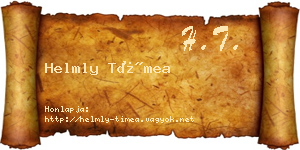 Helmly Tímea névjegykártya